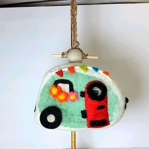 Wild Wooley Camper Felt Bird House
